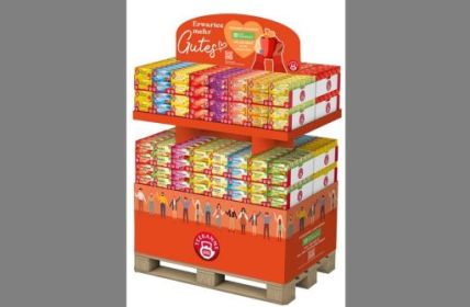 TEEKANNE startet Herbstsaison mit Spendenaktion (Foto: Schnelldreher-Display(Teekanne))